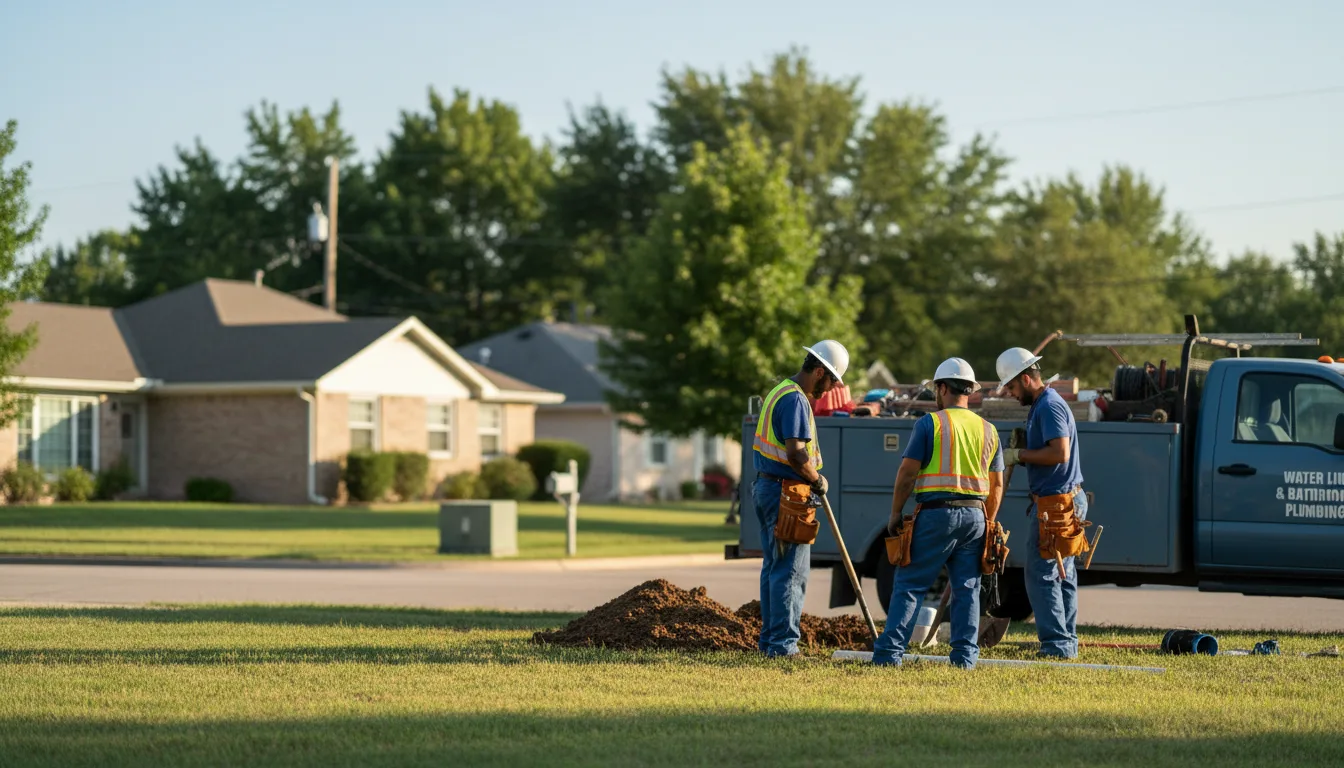 Residential water line and bathroom plumbing service in Mentone, AL